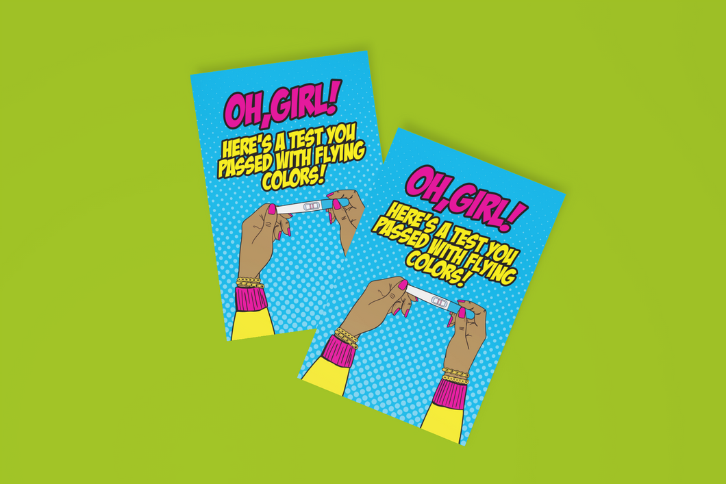 OH GIRL! BABY GREETING CARD